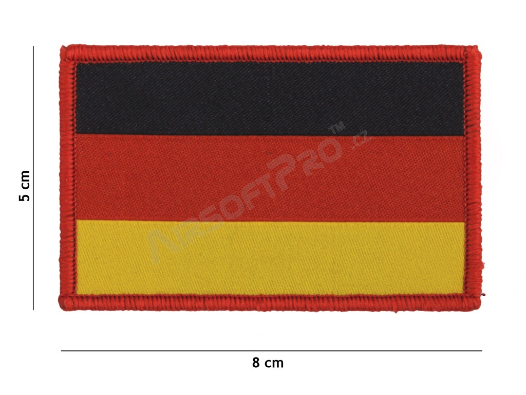 Német zászlós pamut folt - piros szegély [101 INC]