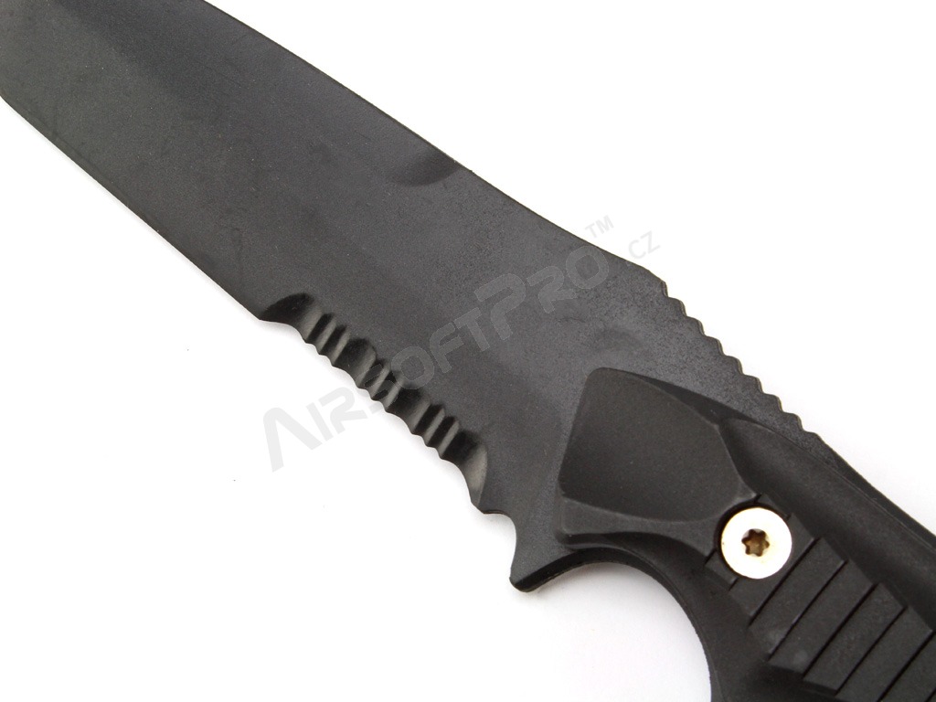 141 stílusú bábu kés műanyag borítással - fekete [EmersonGear]