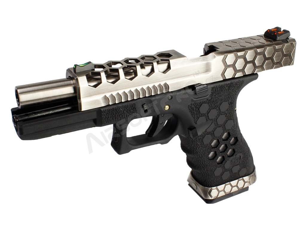 Airsoft GBB pisztoly G-HexCut VX01 - Ezüst/fekete [AW Custom]