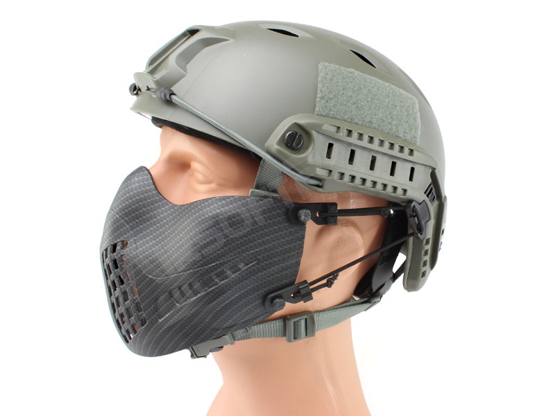 Arcvédő Tactical Pilot maszk - Carbon stílusban [Big Dragon]