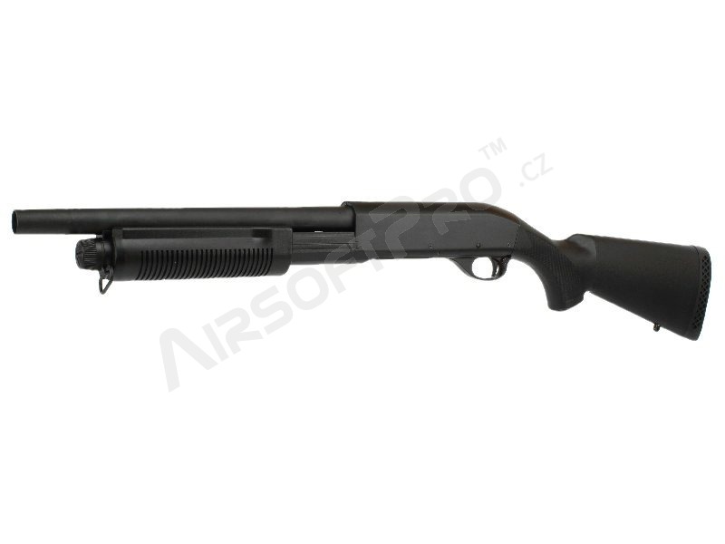 Airsoft puska M870 tömör ABS tömör löveggel, rövid, METÁL (CM.350M) [CYMA]