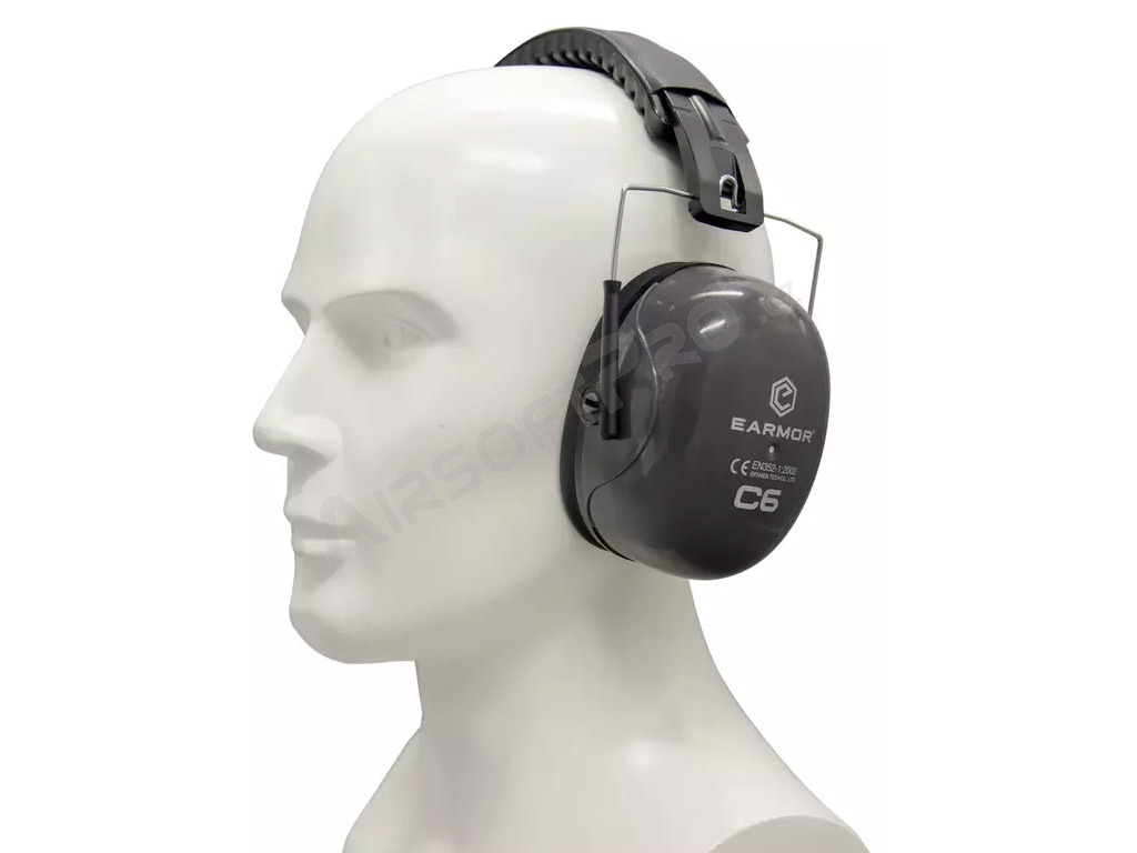 Alacsony profilú passzív fülvédő C6A - Szürke [EARMOR]
