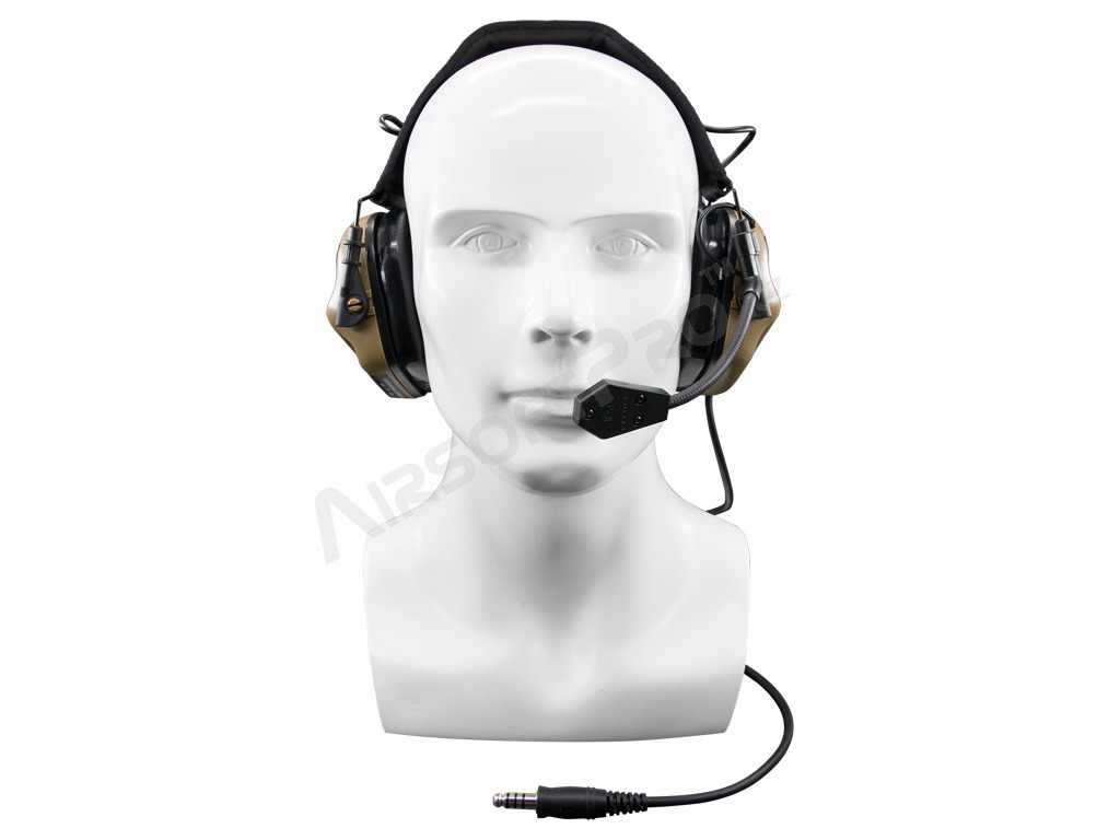 Elektronikus hallásvédő M32 mikrofonnal - prérifarkas barna [EARMOR]