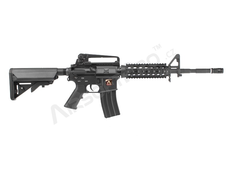 Airsoft puska M4 R.I.S QD váltóval v 1.5 - fekete (EC-308) [E&C]