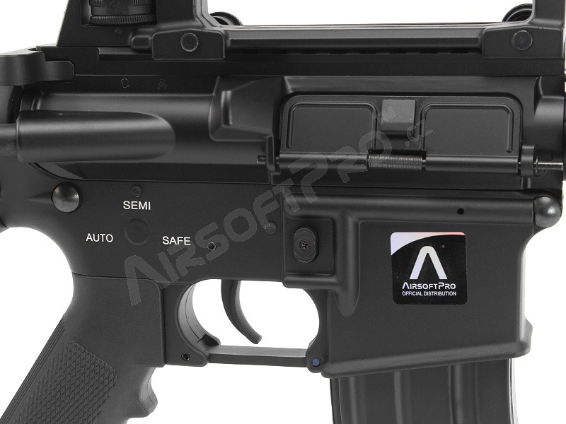 Airsoft puska M4 R.I.S QD váltóval v 1.5 - fekete (EC-308) [E&C]