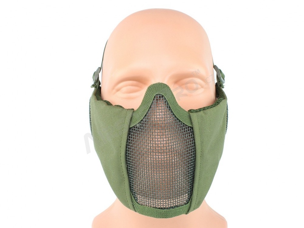 Battlefield Elite arcvédő maszk fülvédővel - olajzöld (OD) [EmersonGear]