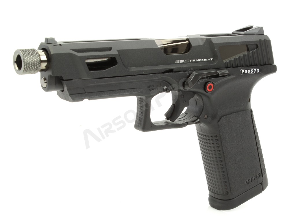 Airsoft pisztoly GTP9 MS, gáz visszahúzós (GBB) CNC csúszka - fekete [G&G]