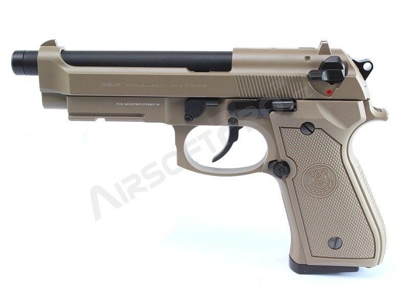 Airsoft pisztoly GPM92, teljes fém, gáz visszahúzós (GBB) - Desert TAN [G&G]