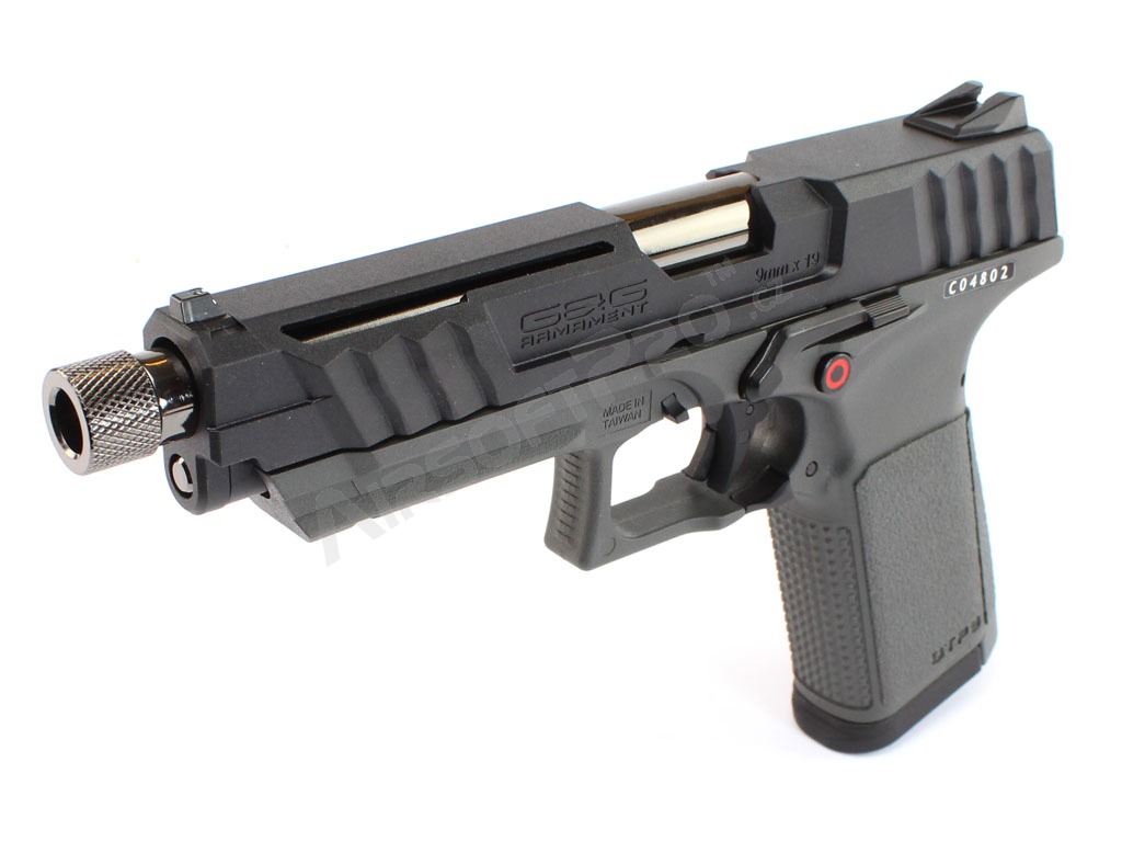 Airsoft pisztoly GTP9, gáz visszahúzós (GBB) - fekete/szürke [G&G]
