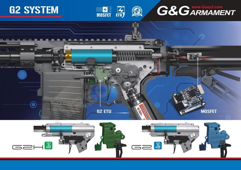 Airsoft puska TR16 MBR 556WH - Fejlett, G2 technológia, Teljes fém, Elektronikus ravasz [G&G]