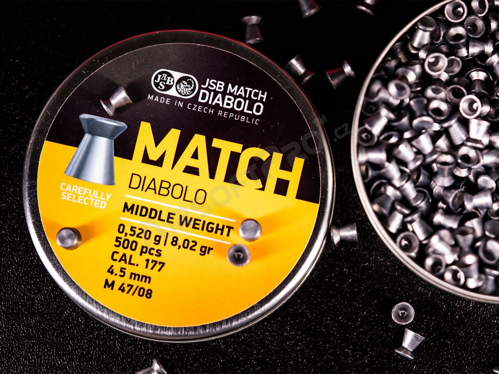 Diabolos MATCH Középsúly 4,50mm (cal .177) / 0,520g - 500db [JSB Match Diabolo]