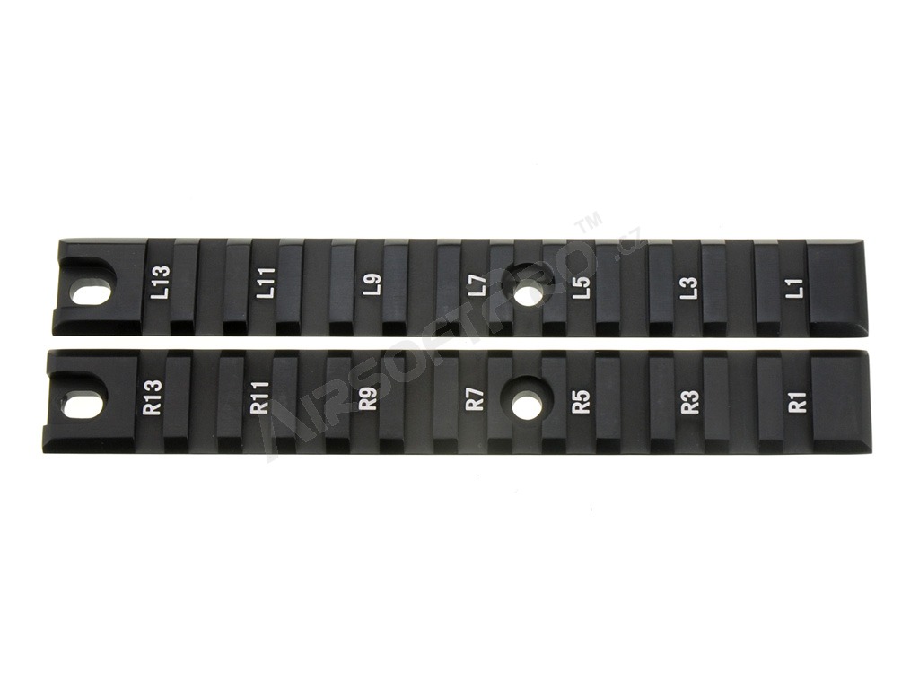2db CNC RIS (Picatiny) síntartó készlet G36C-hez, hosszú - fekete [JJ Airsoft]