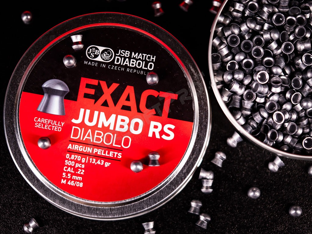 Diabolos EXACT Jumbo RS 5,52mm (cal .22) / 0,870g - 500db [JSB Match Diabolo]