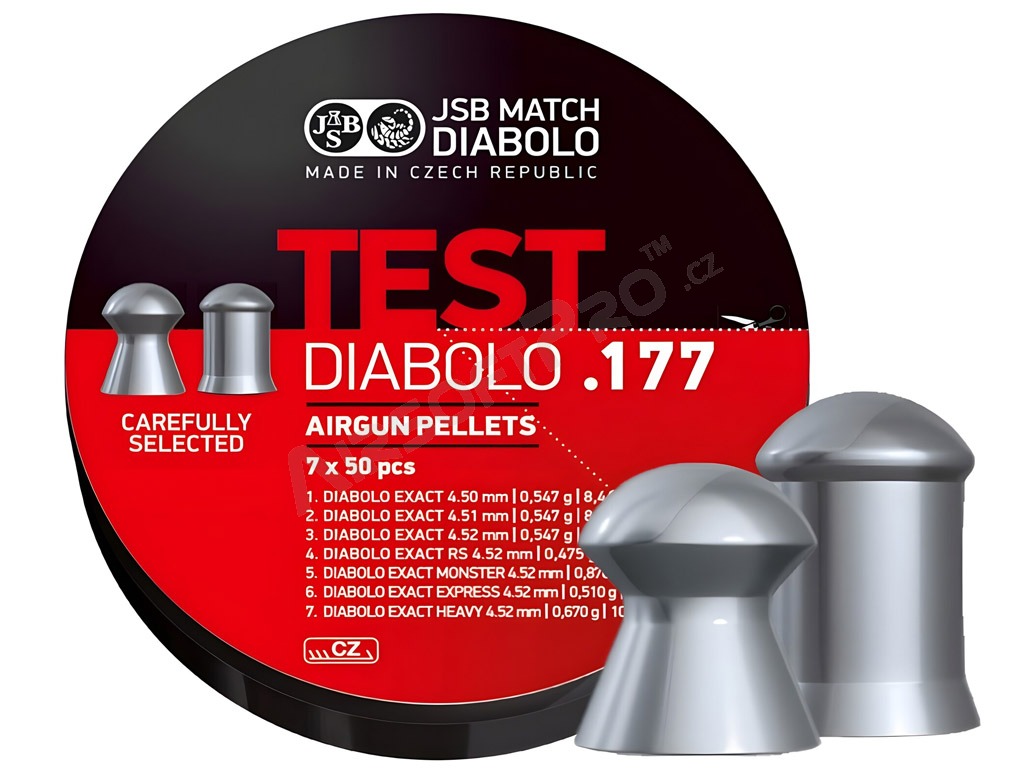 Diabolos EXACT TEST 4,50mm (cal .177) - 7x50db [JSB Match Diabolo]