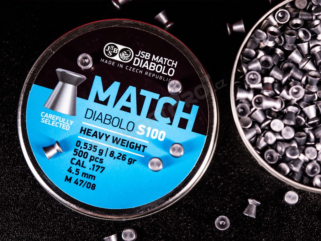 Diabolos MATCH Heavy Weight S 100 4,50mm (cal .177) / 0,535g - 500db [JSB Match Diabolo]