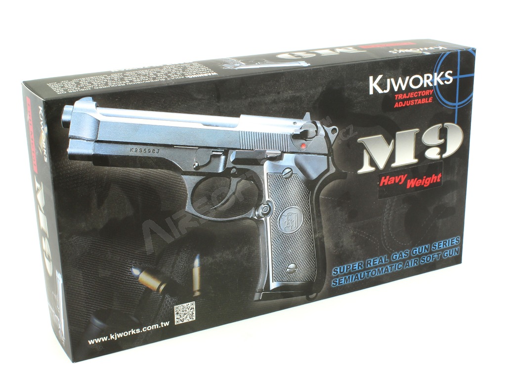 Airsoft pisztoly M9 HW, gáz visszahúzós - fekete [KJ Works]