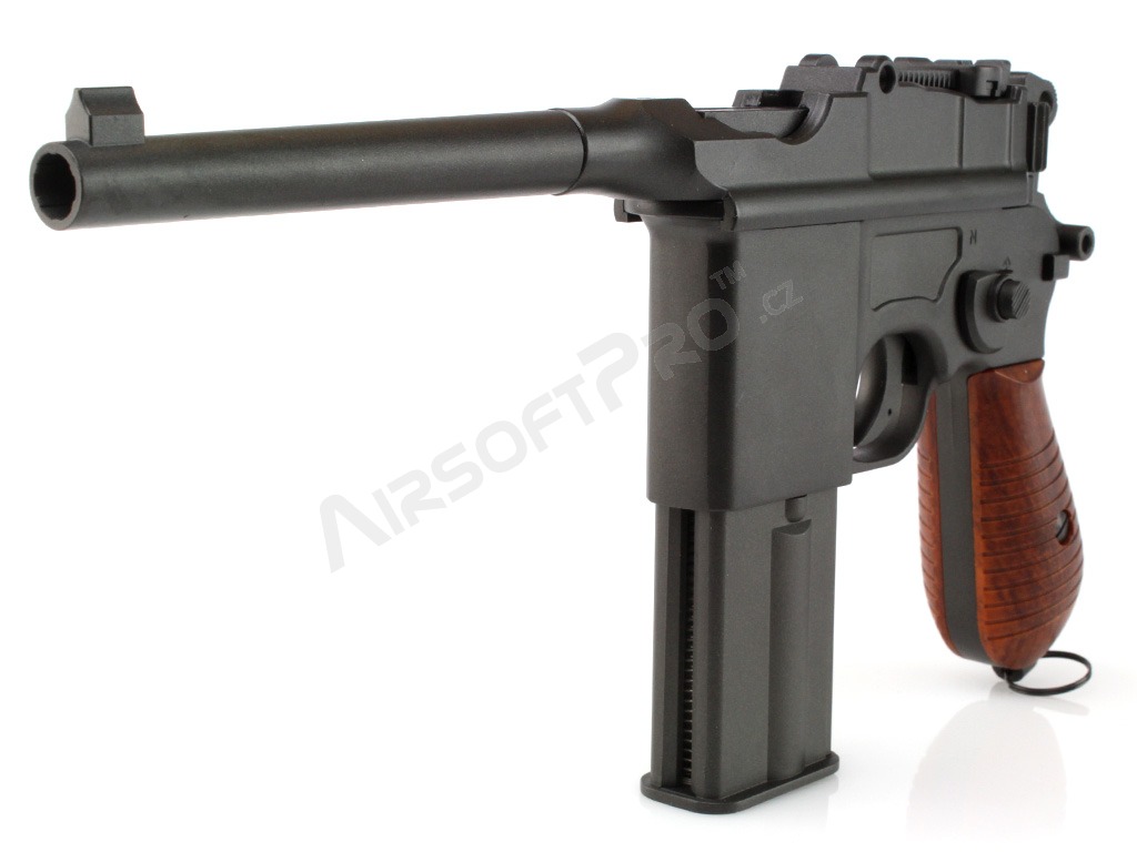 Airsoft pisztoly M712 seprűnyél, teljes fém, visszarúgás, full auto [KWC]