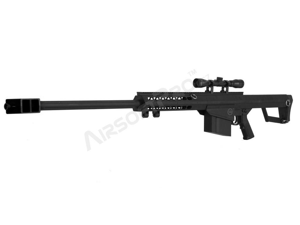 M82 (LT-20) rugós airsoft mesterlövész puska céltávcső 3-9x40, fekete - VISSZAJÁNLOTT [Lancer Tactical]