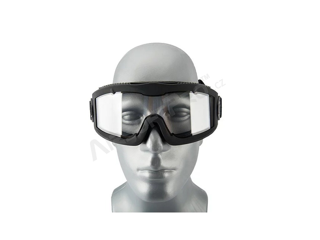 Airsoft maszk AERO Series Thermal, fekete - átlátszó, füstszürke, sárga, füstszürke, sárga [Lancer Tactical]