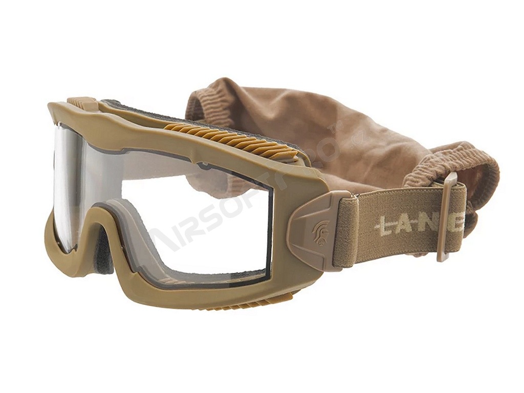 Airsoft maszk AERO Series Thermal, TAN - átlátszó, füstszürke, sárga [Lancer Tactical]