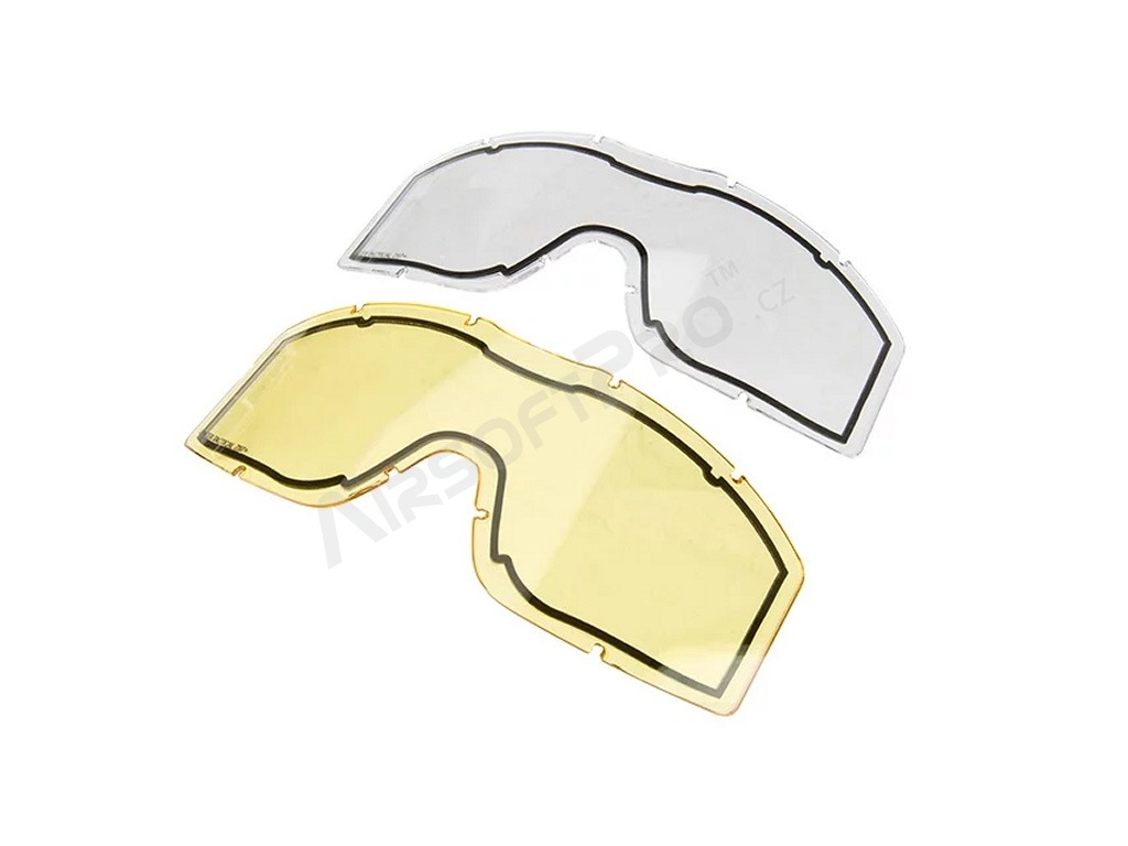 Airsoft maszk AERO Series Thermal, OD - átlátszó, füstszürke, sárga, sárga [Lancer Tactical]