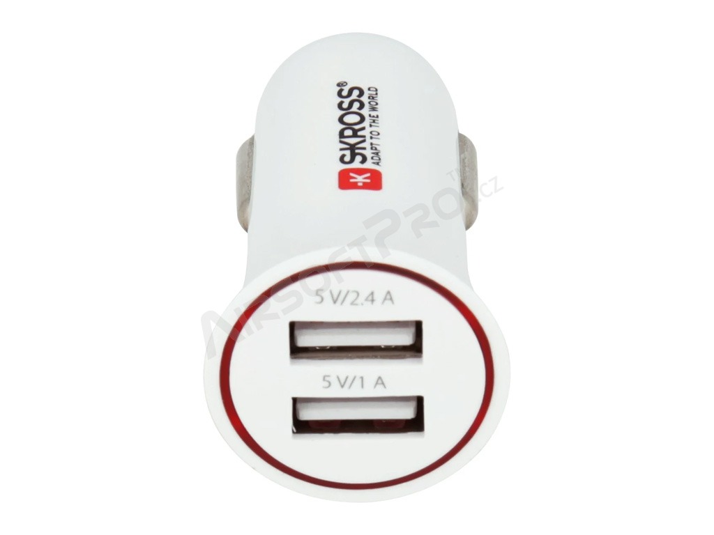 USB autós töltő DC27, 2xUSB-A, 3400mA [SKROSS]