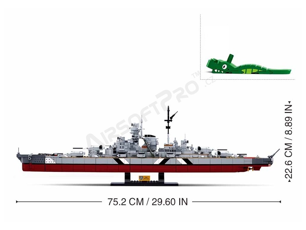 Modell téglák M38-B1102 Bismarck csatahajó 2in1 1:350 [Sluban]