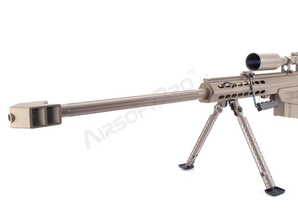 M82 BARRETT (SW-02A), teljes fém, kétlábú céltávcsővel együtt, TAN [Snow Wolf]