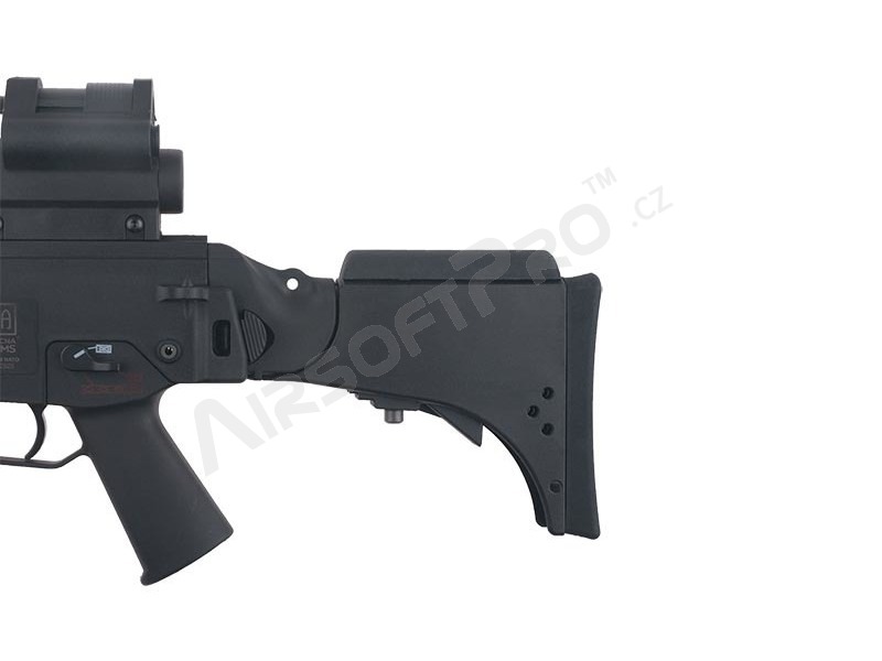 Airsoft puska SA-G13V EBB replika távcsővel, piros pont és bipod , fekete [Specna Arms]