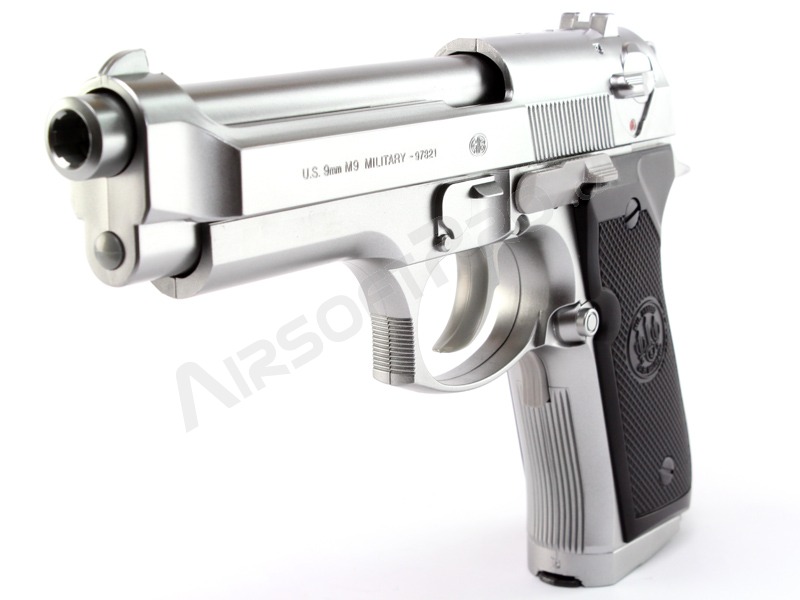 Airsoft elektromos pisztoly M92F Katonai ezüst, visszacsapó (EBB) [Tokyo Marui]