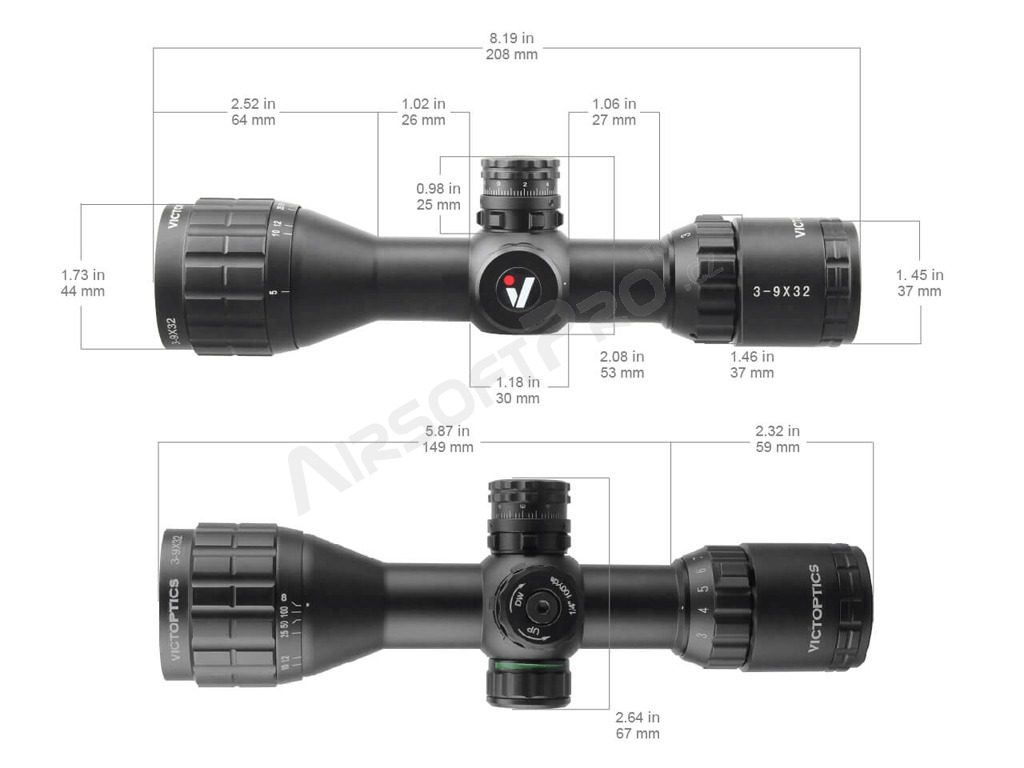 VictOptics C3 3-9x32 SFP puska távcső VictOptics C3 3-9x32 SFP [Vector Optics]