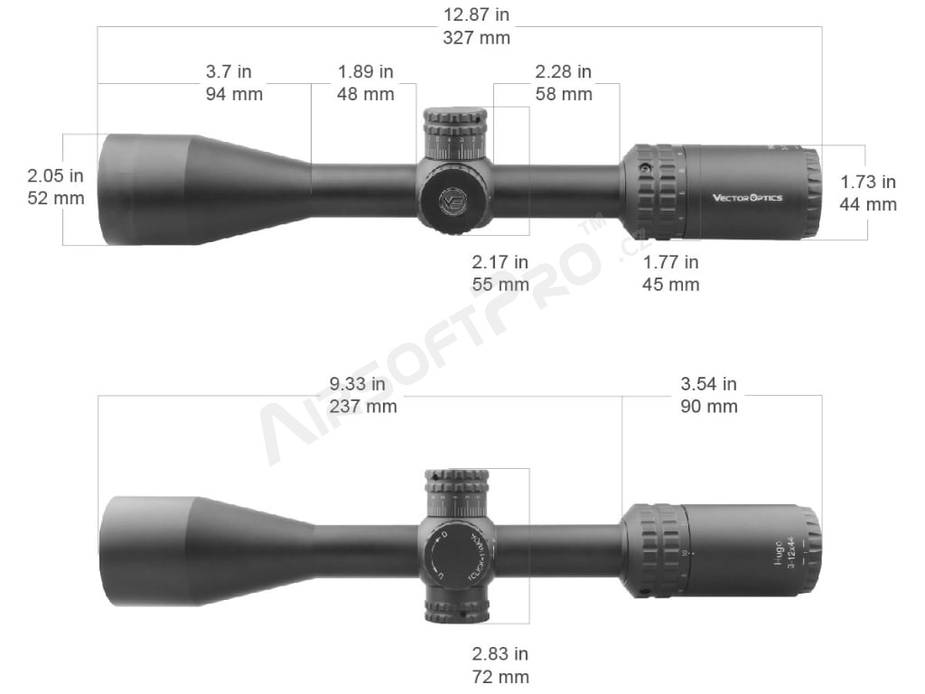 Hugo 3-12x44 SFP 3-12x44 SFP céltávcső [Vector Optics]
