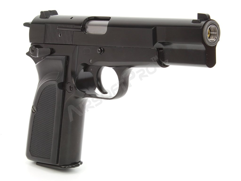 Airsoft pisztoly Hi-Power MK3 - teljes fém, GBB, fekete [WE]