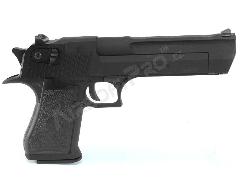 Airsoft pisztoly DE .50AE GBB, fém tolózár, blowback - fekete [WE]