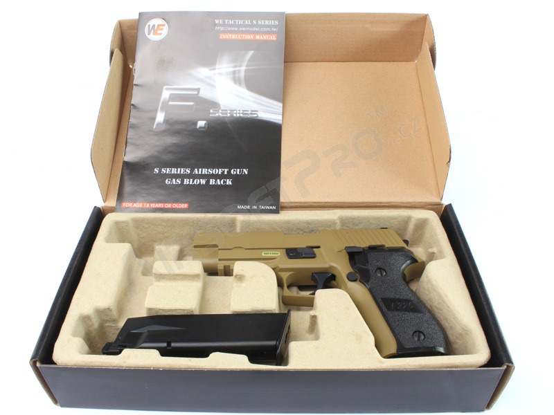 Airsoft pisztoly F226 (P226) MK25 TAN - Fém, visszacsapó pisztoly [WE]