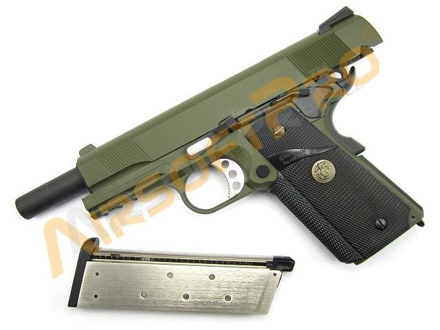 Airsoft pisztoly M.E.U. SOC RAIL- OD, fullmetal, visszahúzós pisztoly [WE]