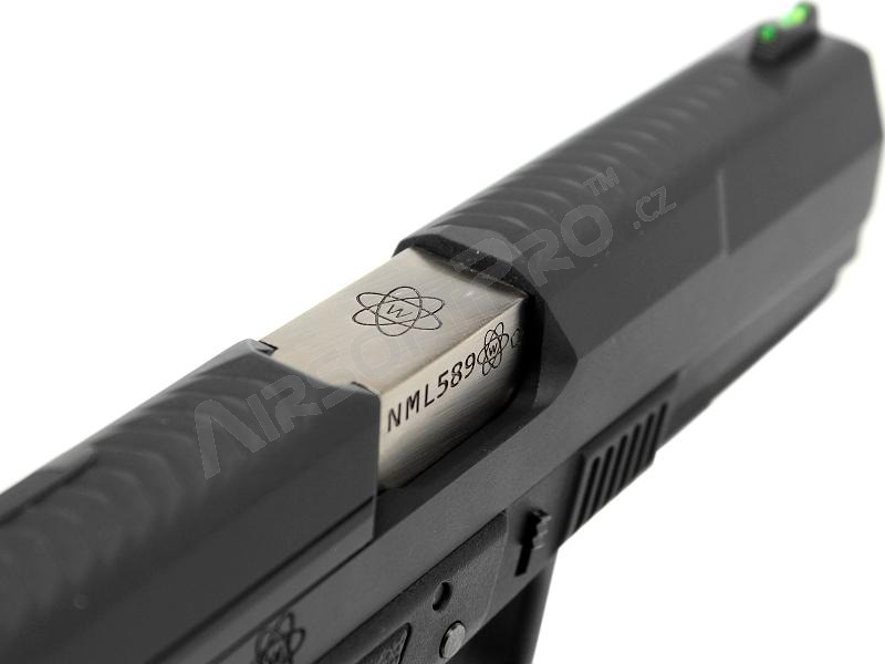 Airsoft pisztoly GP1799 T5 - GBB, fekete fém csúszka, fekete váz, ezüst cső [WE]