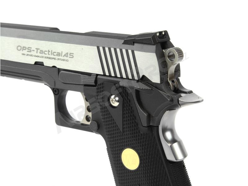 Airsoft pisztoly Hi Capa 4.3 OPS Special Edition - GBB, teljes fém, ezüst [WE]