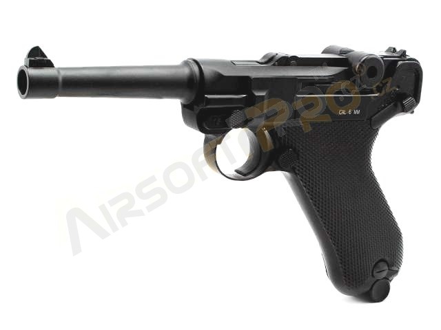 Airsoft pisztoly P08 Full Metal CO2 - 4 hüvelykes változat, visszacsapó pisztoly [KWC]
