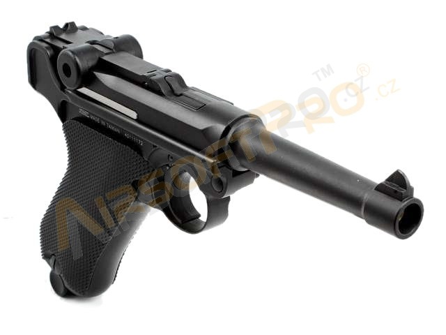 Airsoft pisztoly P08 Full Metal CO2 - 4 hüvelykes változat, visszacsapó pisztoly [KWC]