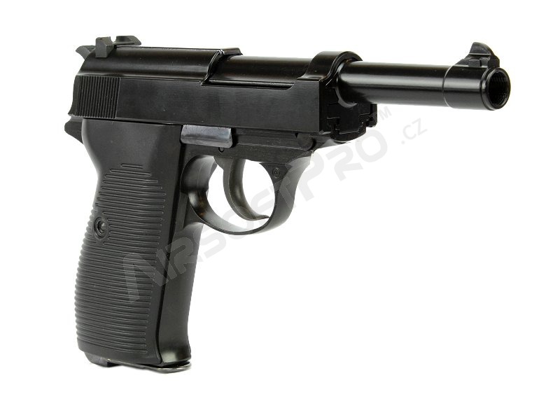 Airsoft pisztoly P38 - fém, gáz visszahúzós - fekete [WE]