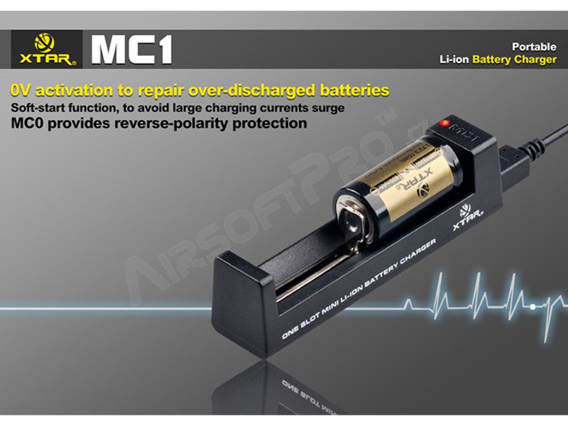 USB töltő MC1 Li-ion akkumulátorhoz [XTAR]