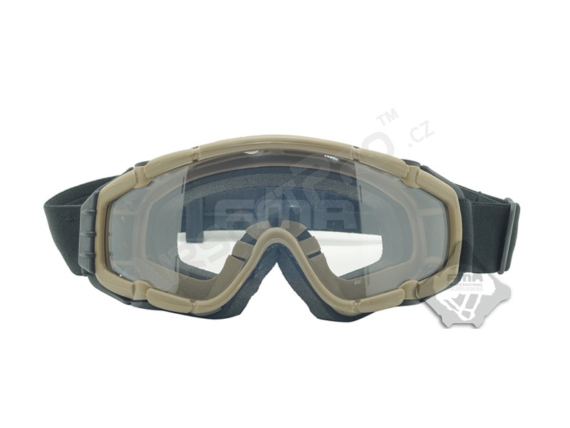 Tactical SI goggle fan version Desert - clear, smoke grey [FMA]