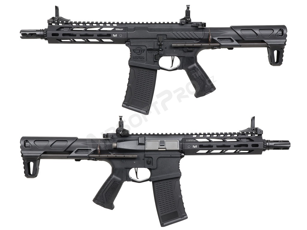 Airsoft puska CM16 SRS M-LOK, Fekete, Elektronikus kioldószerkezet [G&G]