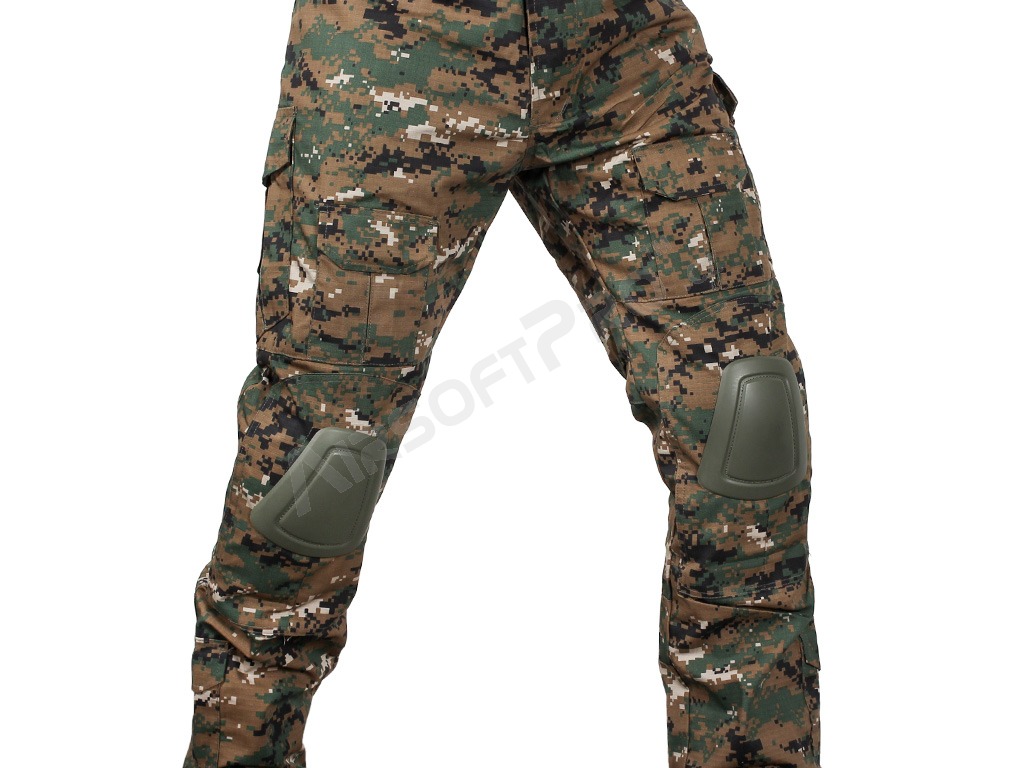 Bojová uniforma s chráničmi - Digital Woodland, Vel. S [Imperator Tactical]
