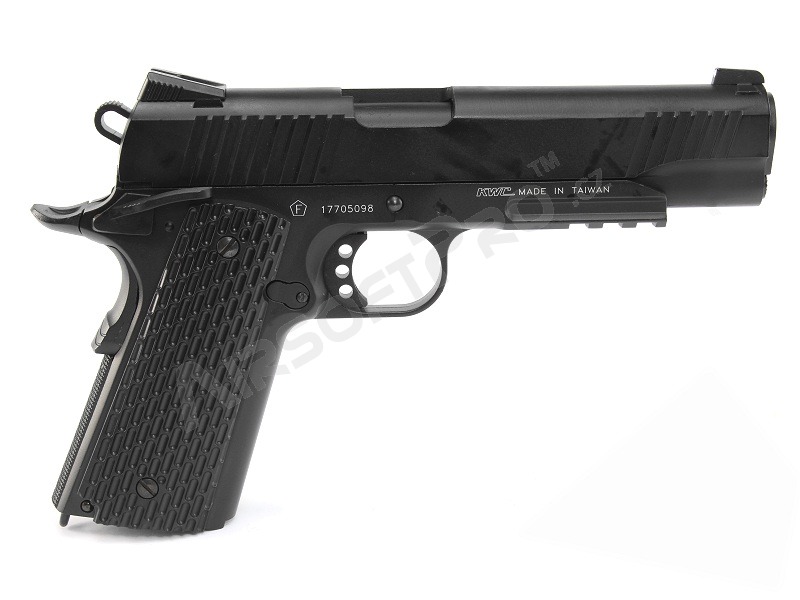 Airsoftová pištoľ 1911 M.E.U. CO2, celokov, BlowBack - čierna [KWC]