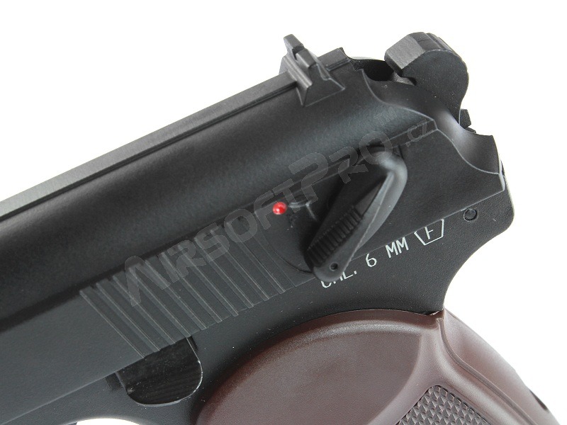 Airsoftová pištoľ Makarov PM, čierna, celokov, CO2 BlowBack verzia [KWC]