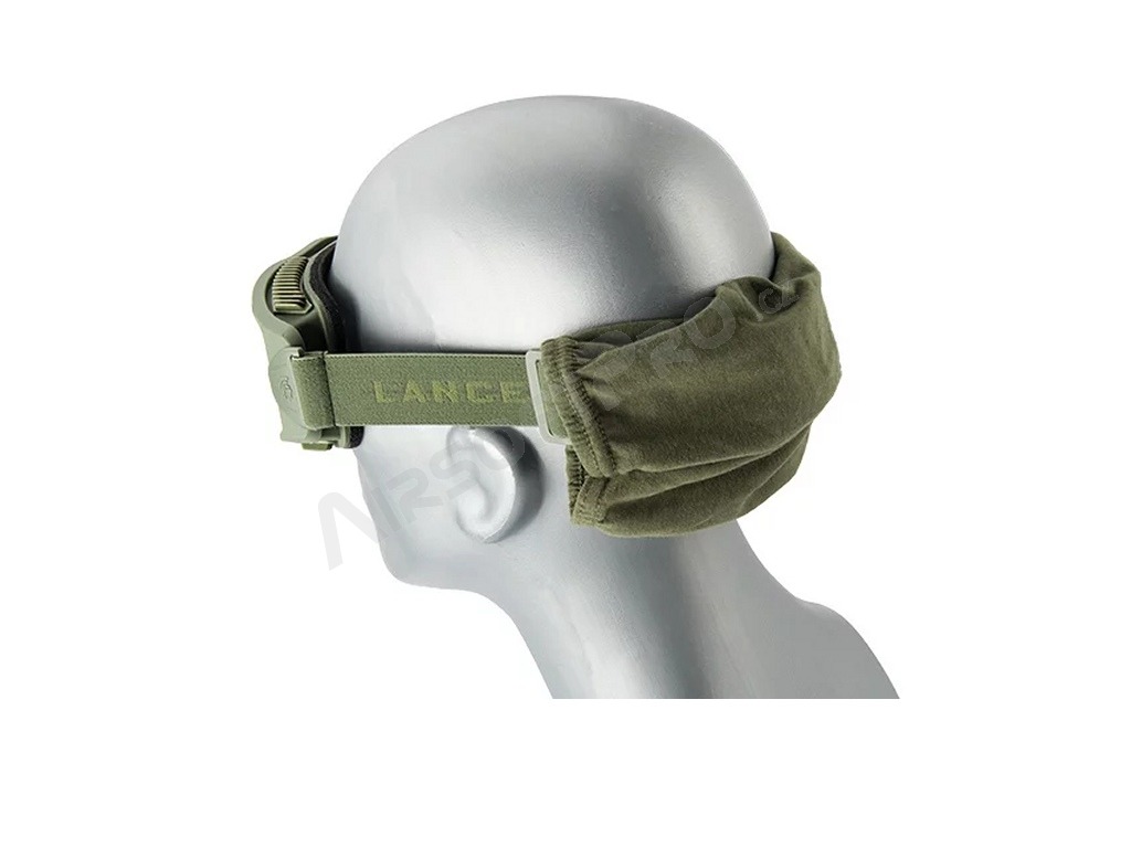 Airsoft Mask AERO Series Thermal - OD, three color lens [Lancer Tactical]