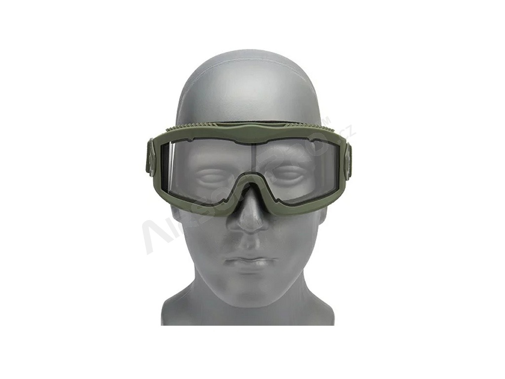 Airsoft Mask AERO Series Thermal - OD, three color lens [Lancer Tactical]