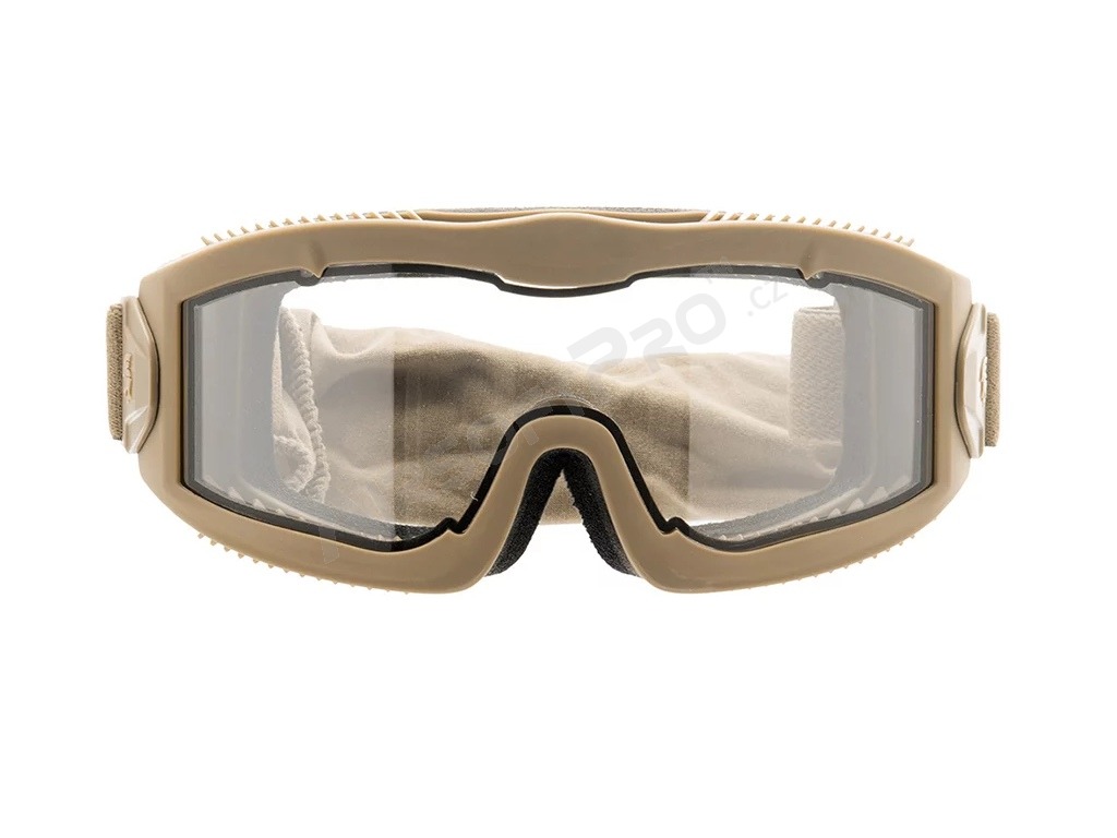 Airsoft Mask AERO Series Thermal - TAN, three color lens [Lancer Tactical]
